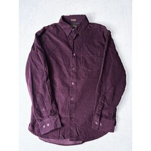 Fairlane & Sons Shirt Mens Size M Purple Corduroy Button Down Slim Fit
